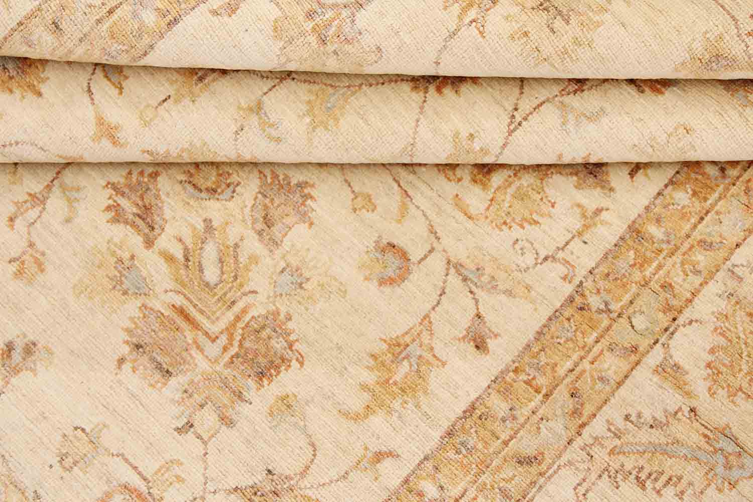 Ziegler Persian Hand Knotted Wool Rug Ivory 5'6" x 8'