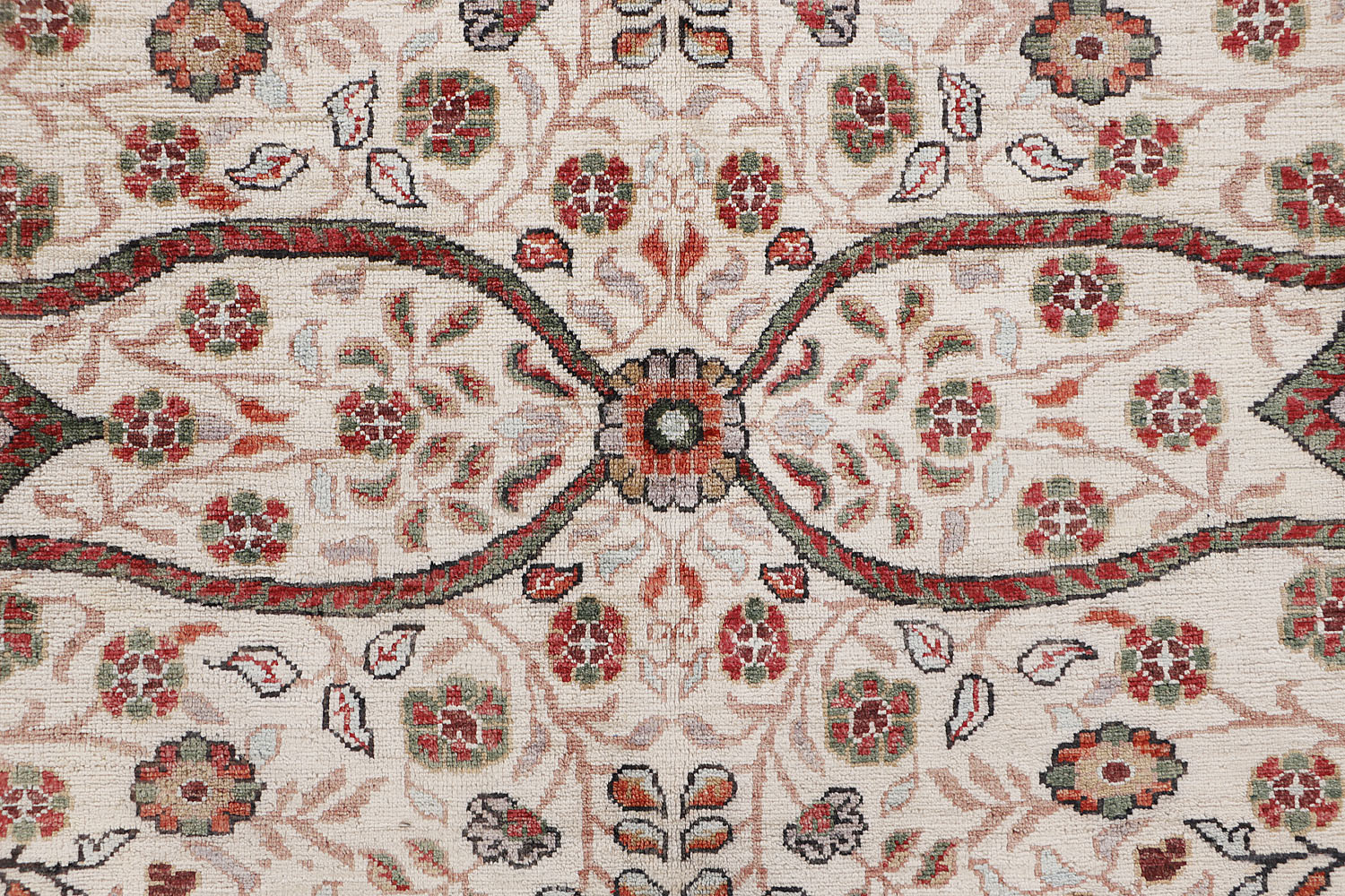 Sultani Persian Hand Knotted Wool Rug Ivory 8' x 10'