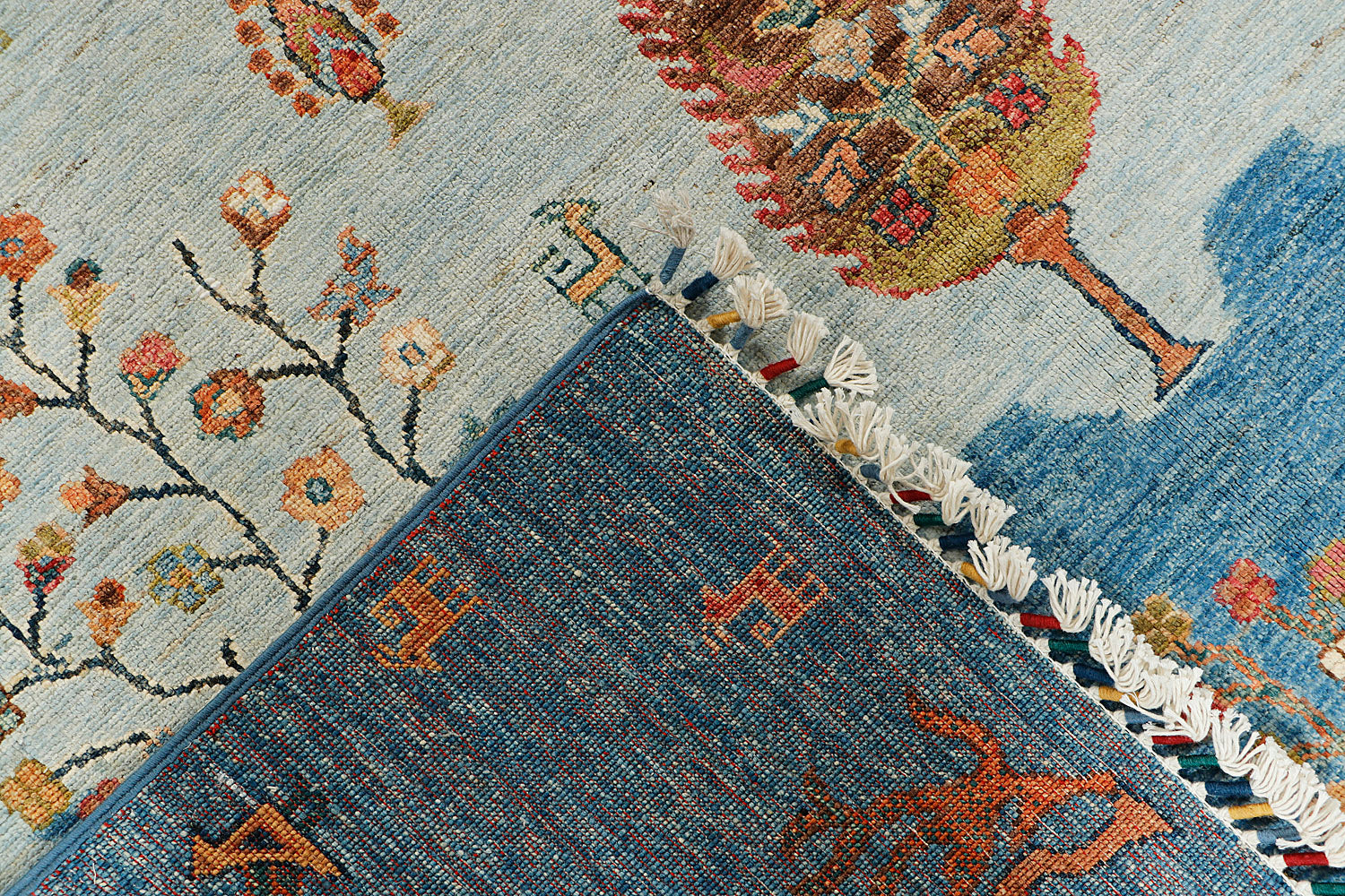 Sultani Persian Hand Knotted Wool Rug Multicolor 6'6" x 10'