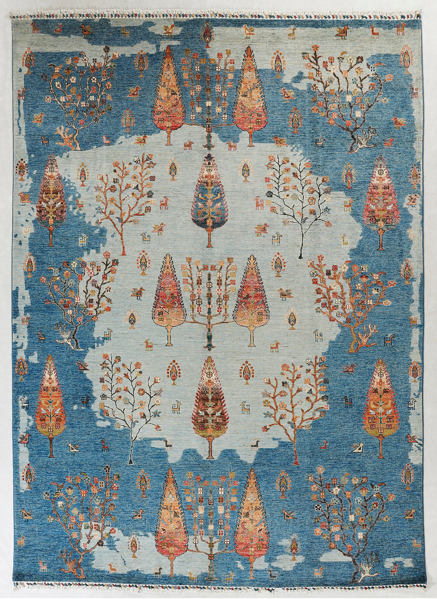 Sultani Persian Hand Knotted Wool Rug Multicolor 6'6" x 10'