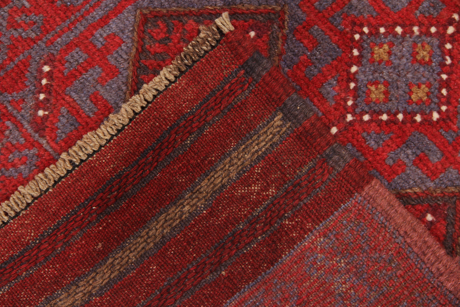 2' 6" x 8'  Multy Handmade Mashwani Afghan Rug Runner