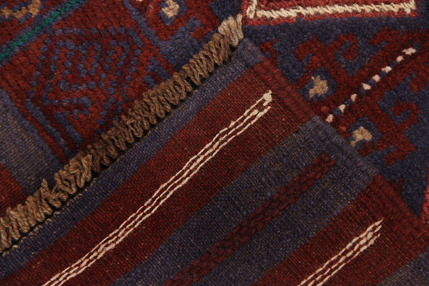 2' 6" x 8'  Multy Handmade Mashwani Afghan Rug Runner