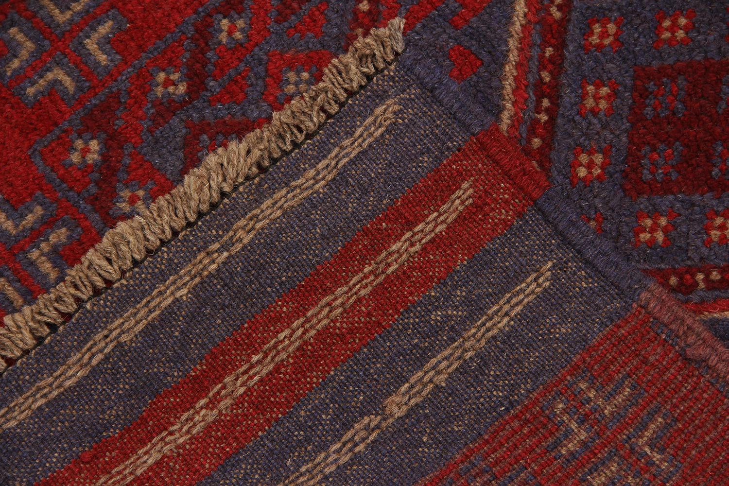 2' 6" X 9'  Multy Handmade Mashwani Afghan Rug Runner