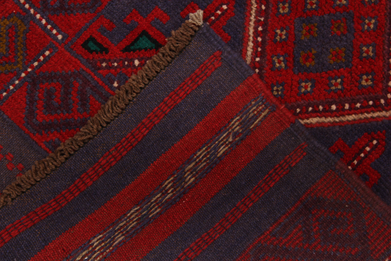2' 6" x 8'  Multy Handmade Mashwani Afghan Rug Runner