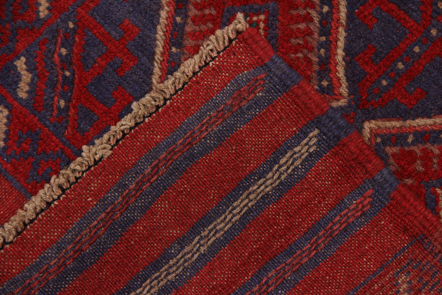 2' 6" x 8'  Multy Handmade Mashwani Afghan Rug Runner