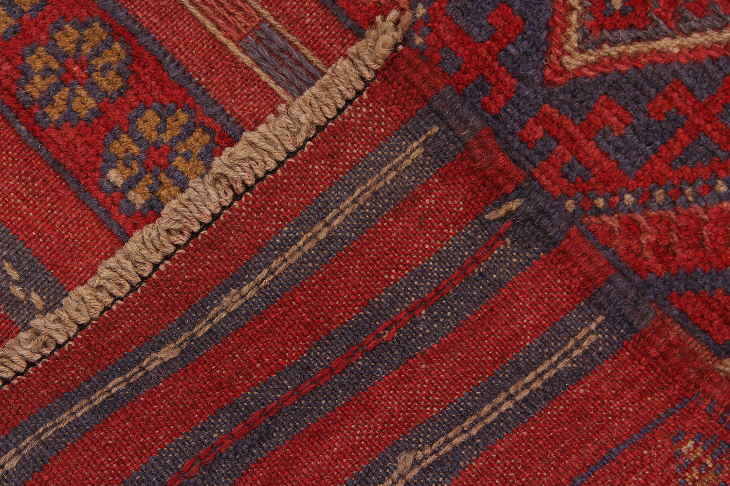 2' 6" x 8'  Multy Handmade Mashwani Afghan Rug Runner