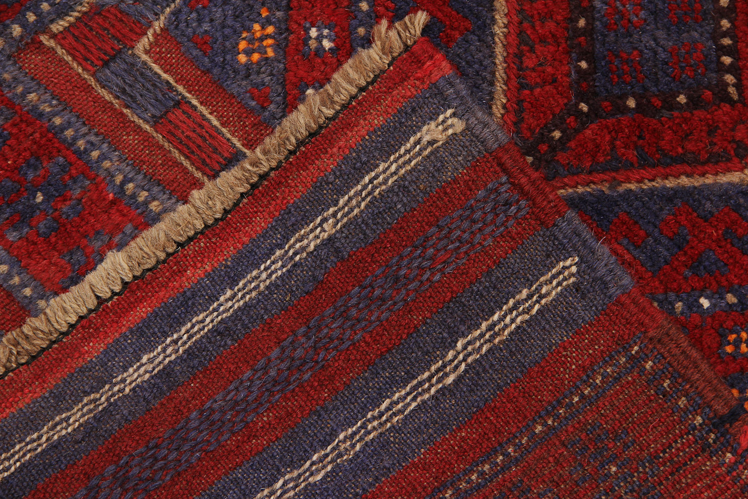 2' 6" x 8'  Multy Handmade Mashwani Afghan Rug Runner