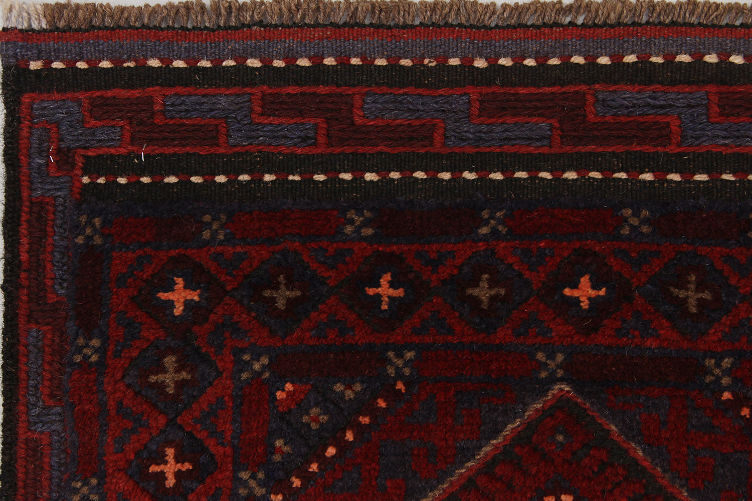 2' 6" X 9'  Multy Handmade Mashwani Afghan Rug Runner