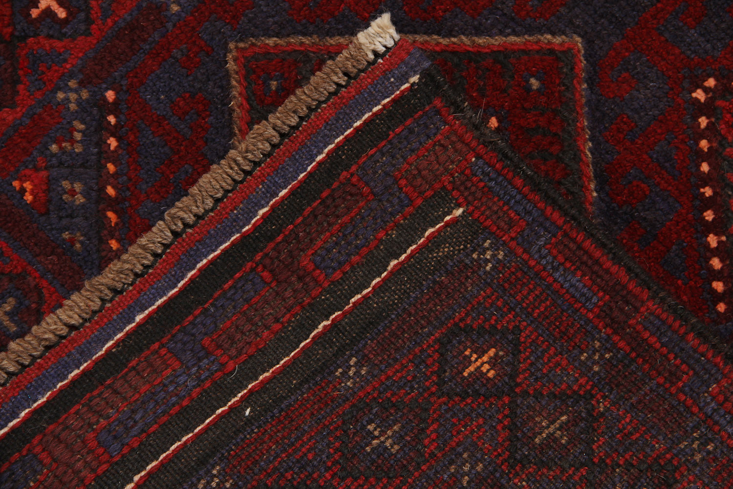 2' 6" X 9'  Multy Handmade Mashwani Afghan Rug Runner