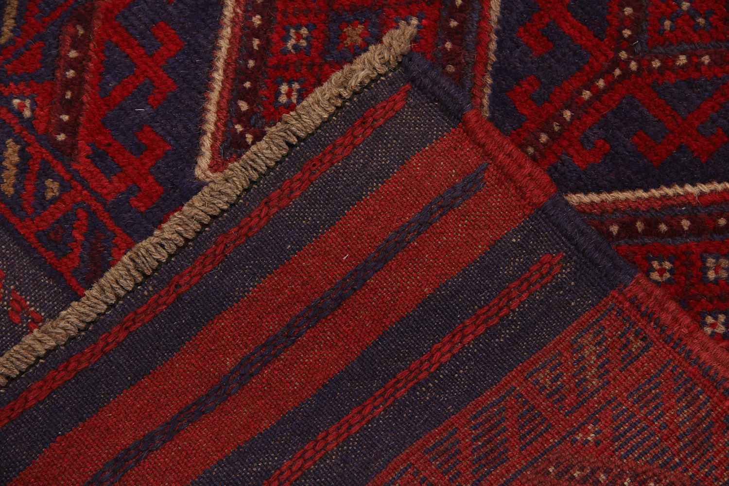 2' 6" X 9'  Multy Handmade Mashwani Afghan Rug Runner