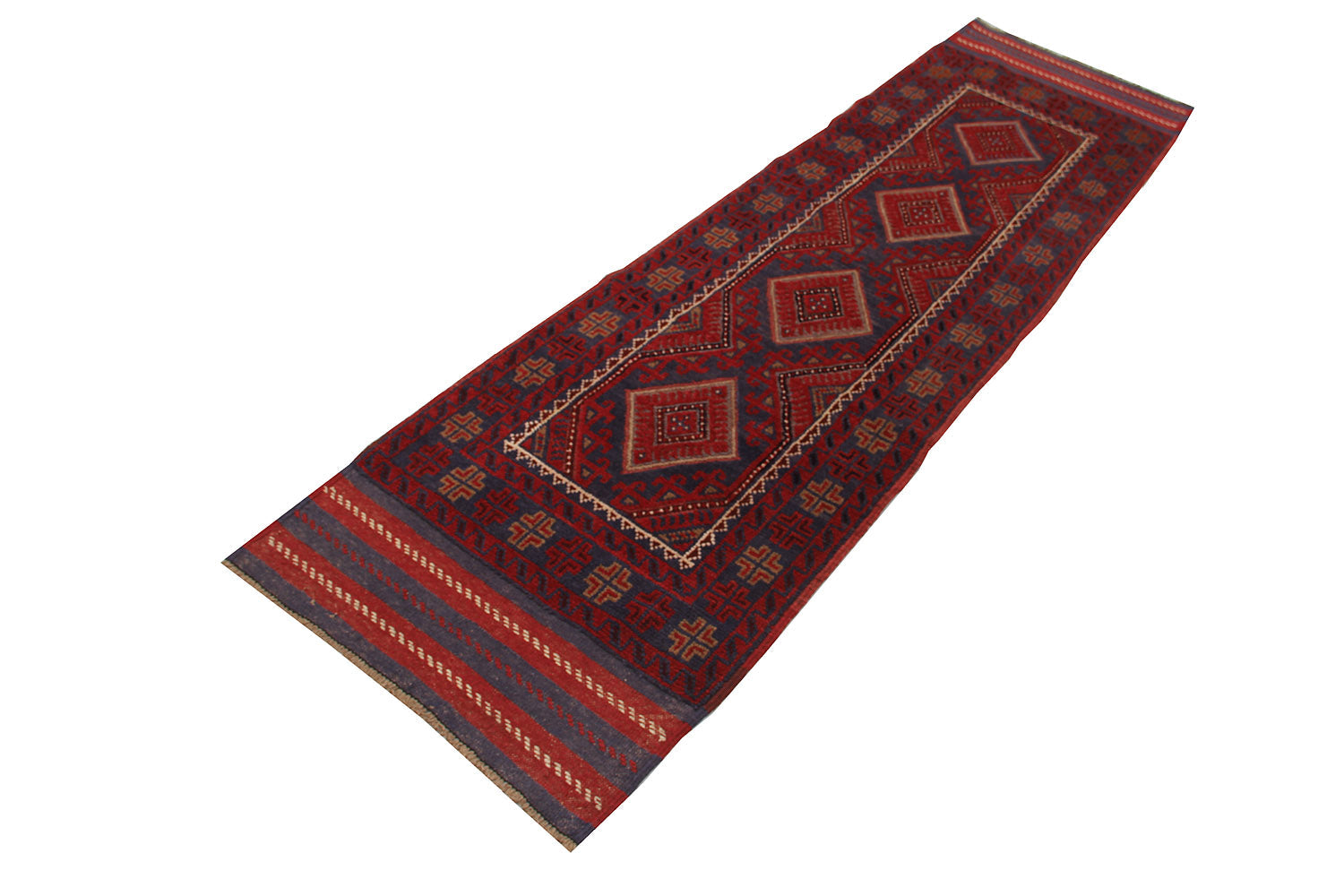 2' 6" x 8'  Multy Handmade Mashwani Afghan Rug Runner