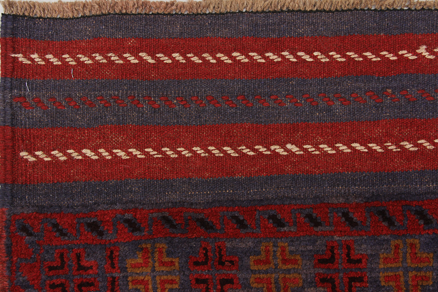 2' 6" x 8'  Multy Handmade Mashwani Afghan Rug Runner