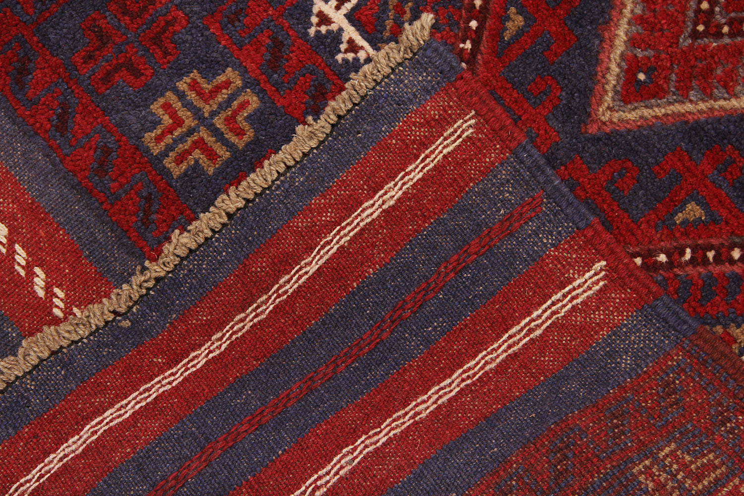 2' 6" x 8'  Multy Handmade Mashwani Afghan Rug Runner