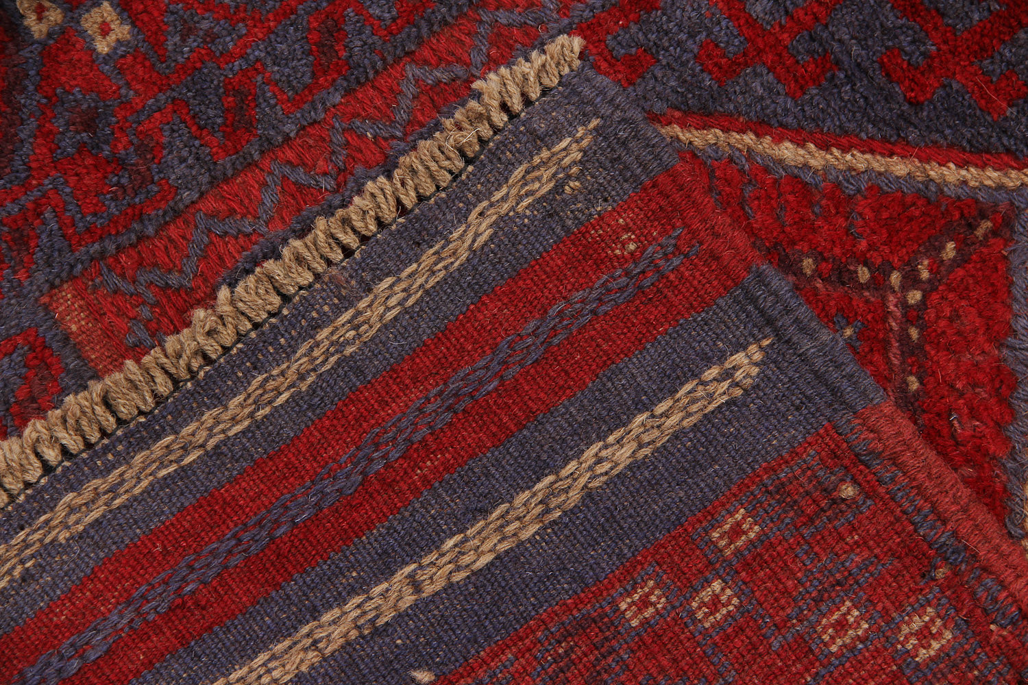 2' 6" x 8'  Multy Handmade Mashwani Afghan Rug Runner