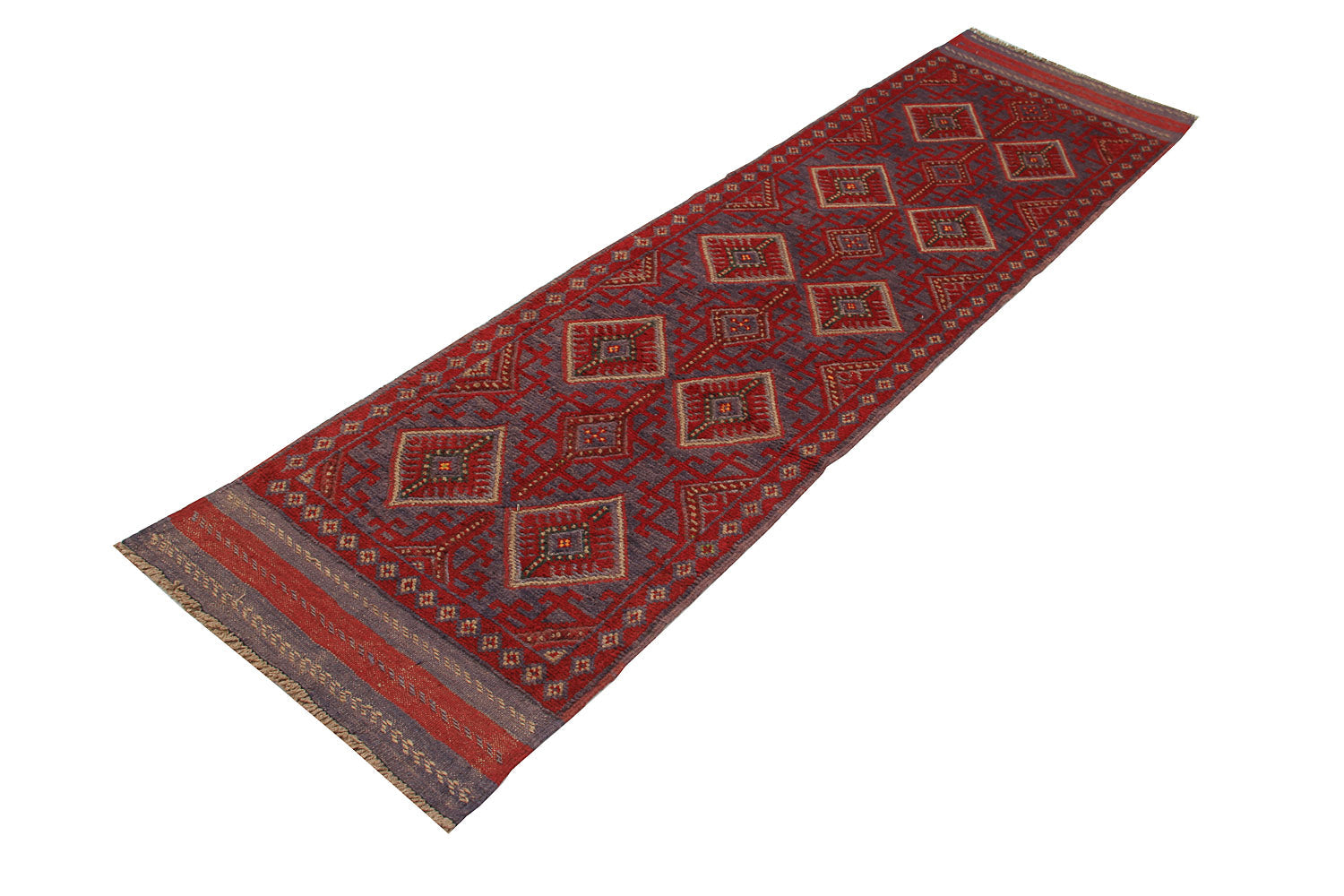 2' 6" x 8'  Multy Handmade Mashwani Afghan Rug Runner