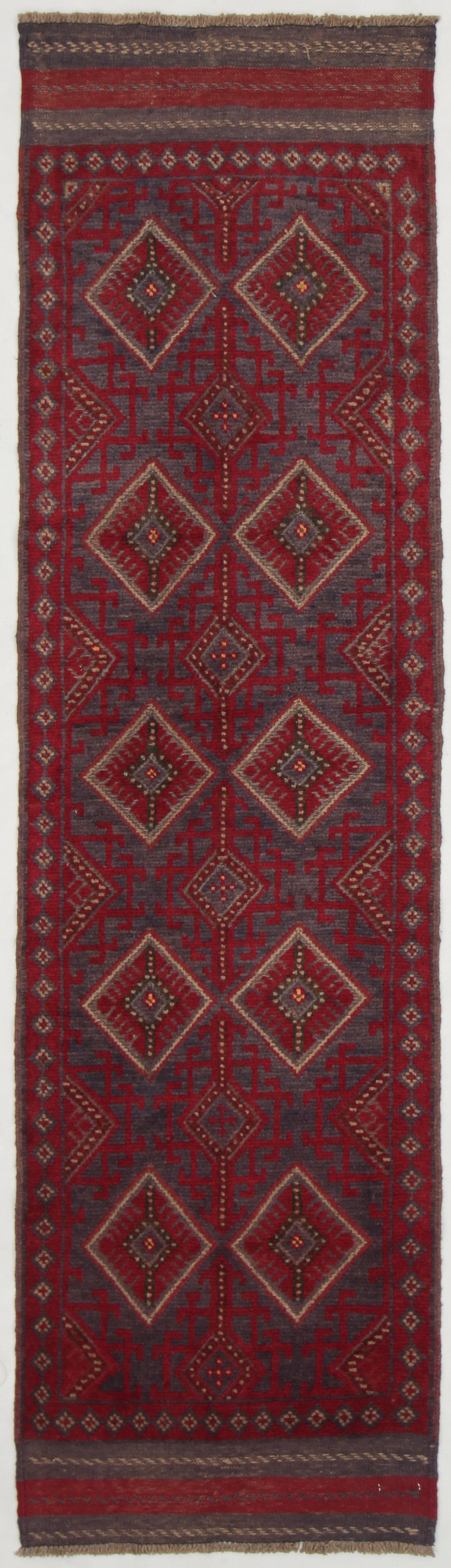 2' 6" x 8'  Multy Handmade Mashwani Afghan Rug Runner