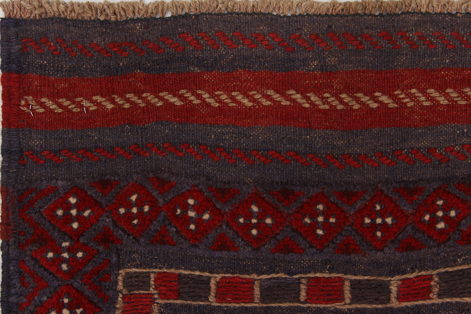 2' 6" x 8'  Multy Handmade Mashwani Afghan Rug Runner