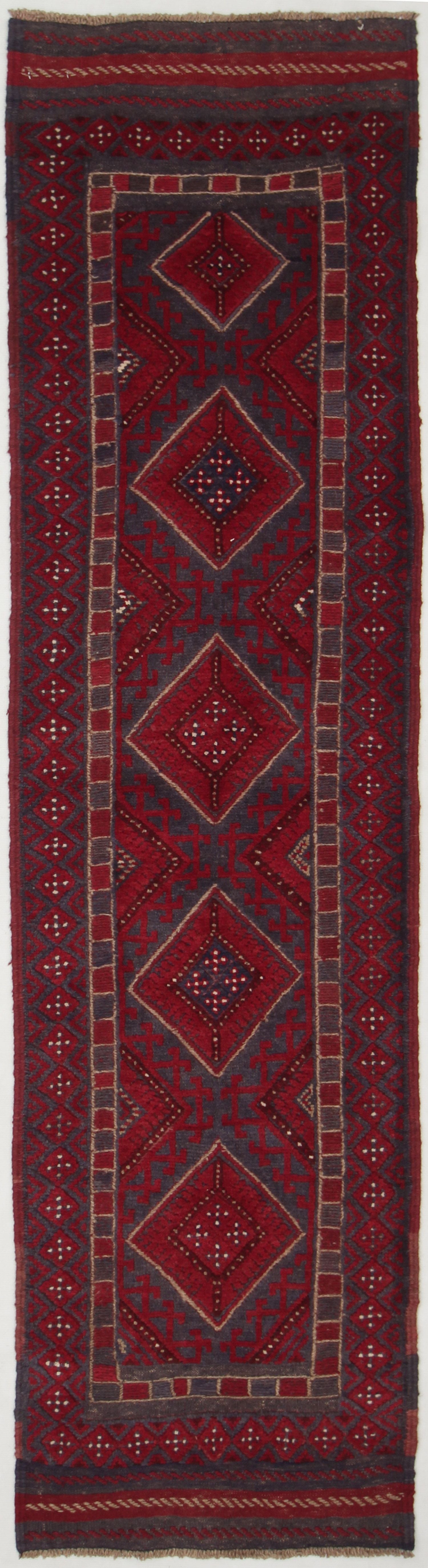 2' 6" x 8'  Multy Handmade Mashwani Afghan Rug Runner