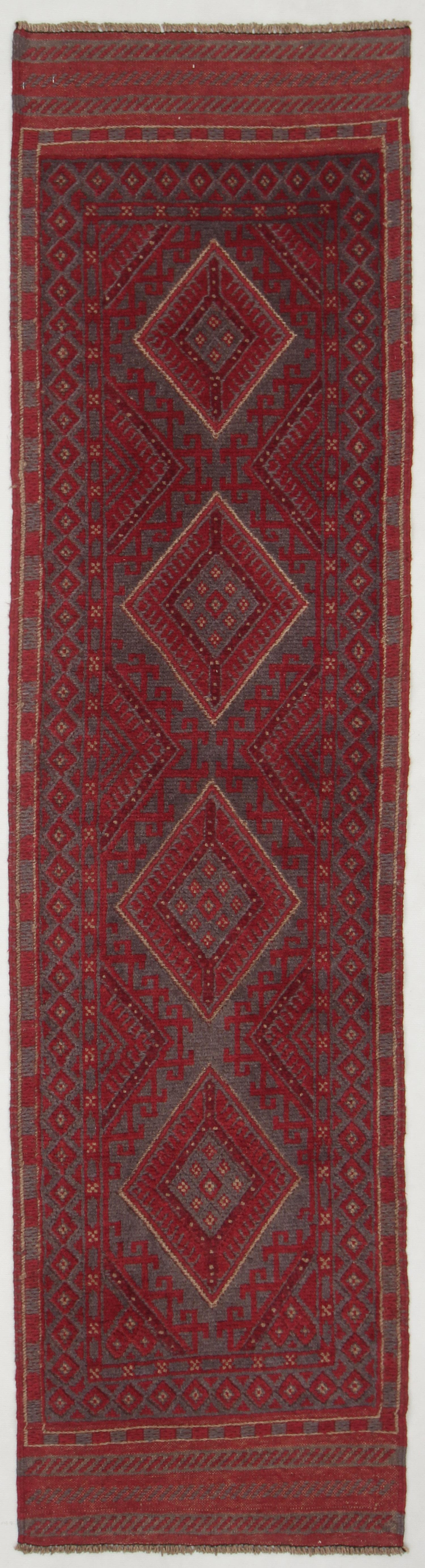 2' 6" x 8'  Multy Handmade Mashwani Afghan Rug Runner