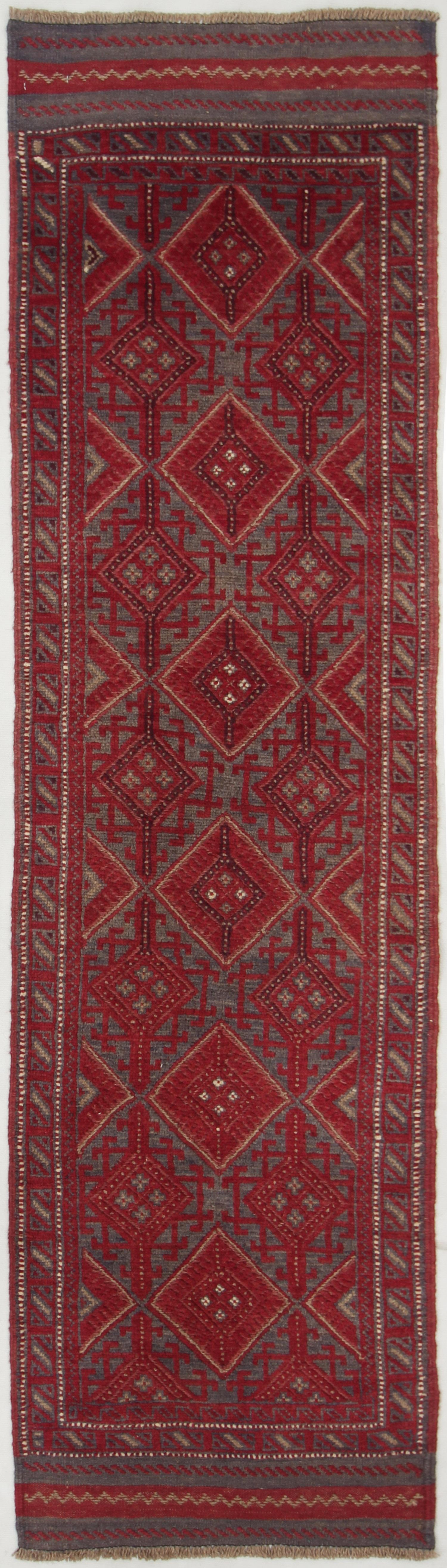 2' 6" x 8'  Multy Handmade Mashwani Afghan Rug Runner