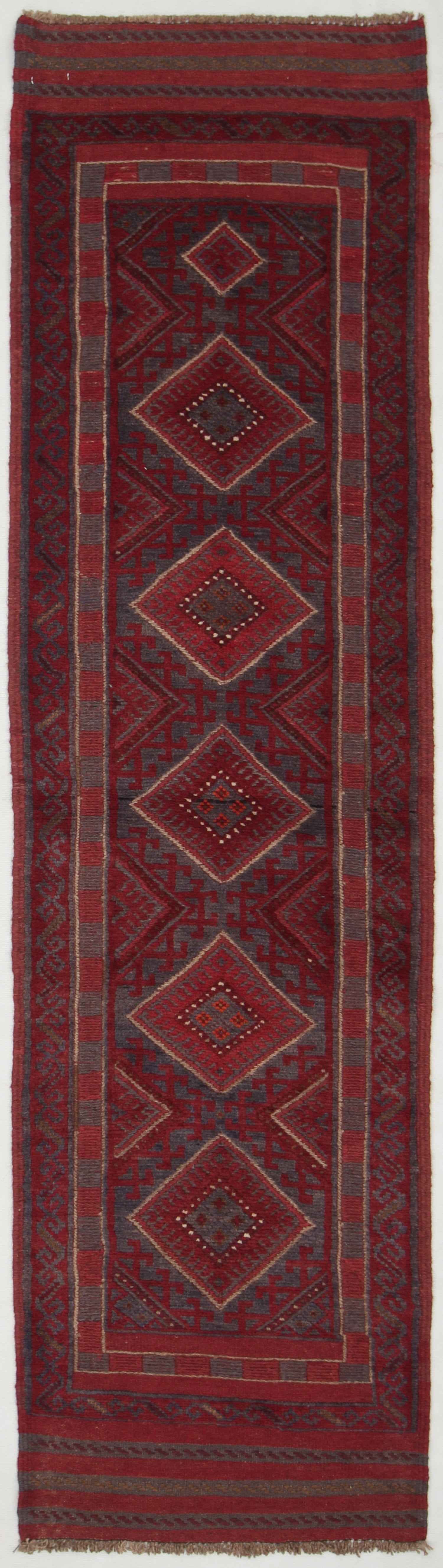2' 6" x 8'  Multy Handmade Mashwani Afghan Rug Runner