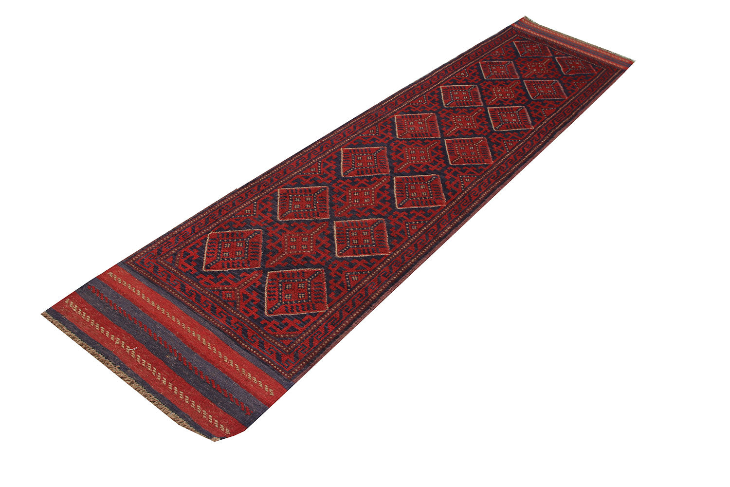 2' 6" x 8'  Multy Handmade Mashwani Afghan Rug Runner