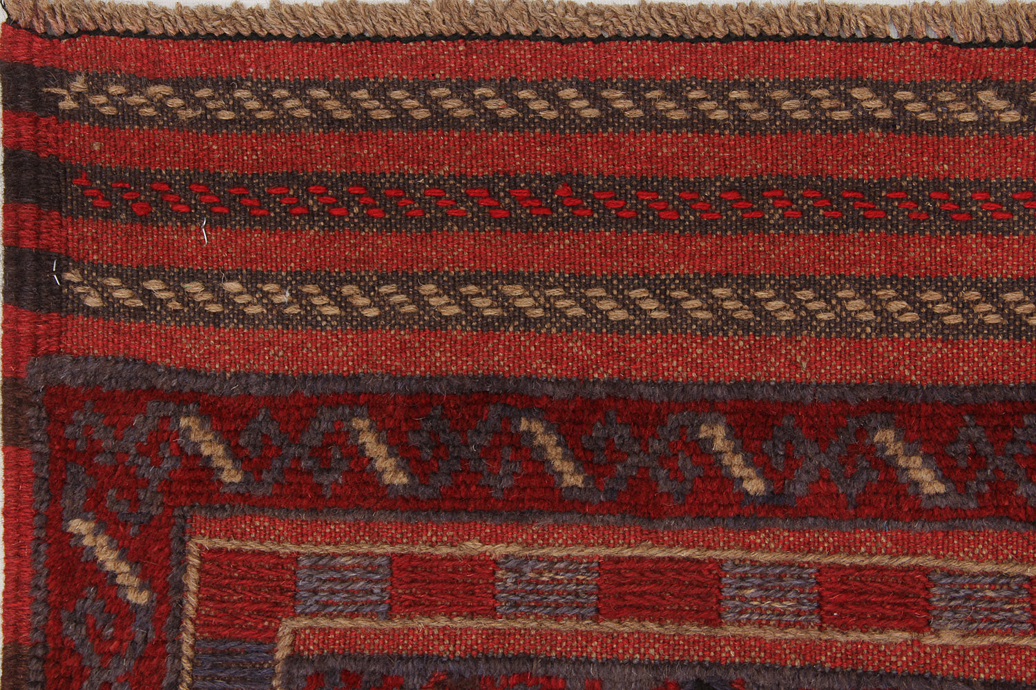 2' 6" x 8'  Multy Handmade Mashwani Afghan Rug Runner
