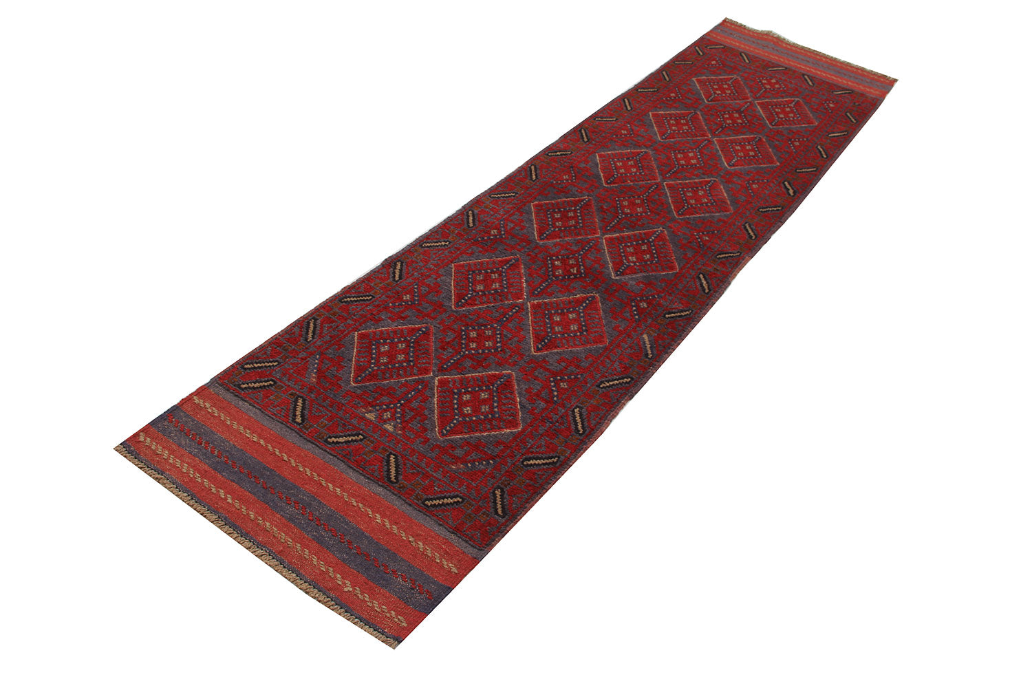 2' 6" x 8'  Multy Handmade Mashwani Afghan Rug Runner