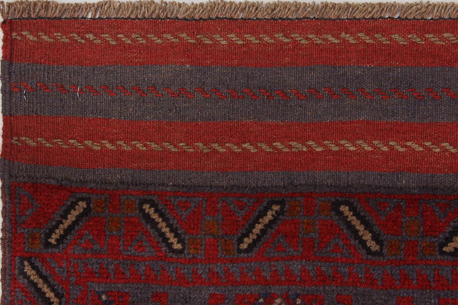 2' 6" x 8'  Multy Handmade Mashwani Afghan Rug Runner
