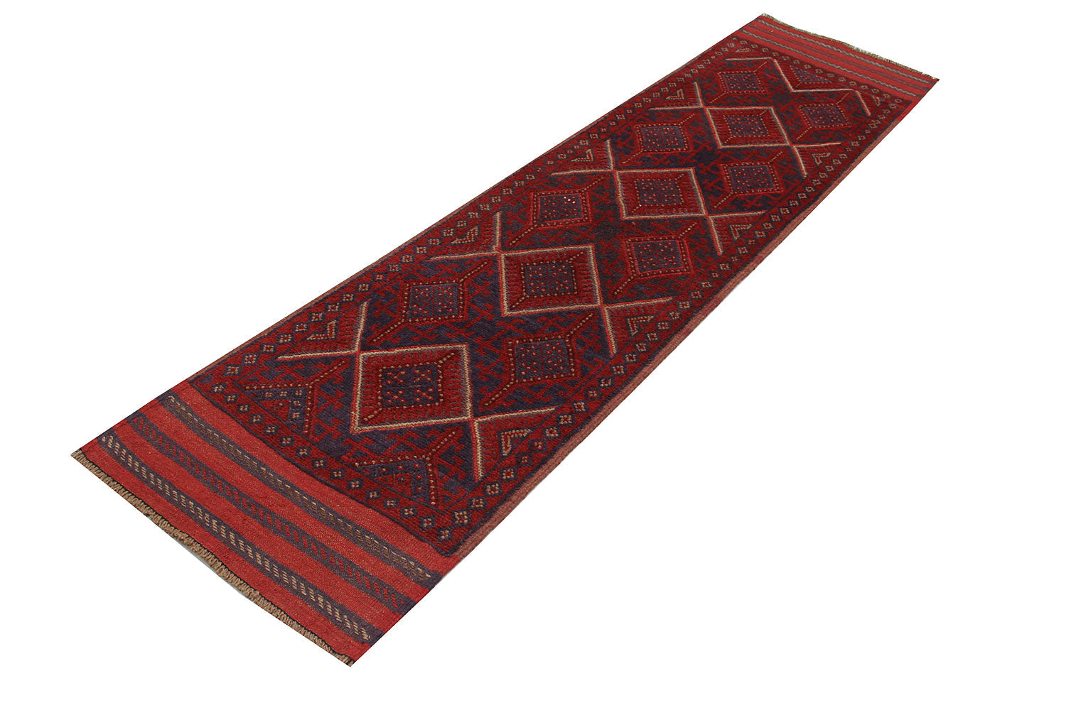 2' 6" x 8'  Multy Handmade Mashwani Afghan Rug Runner