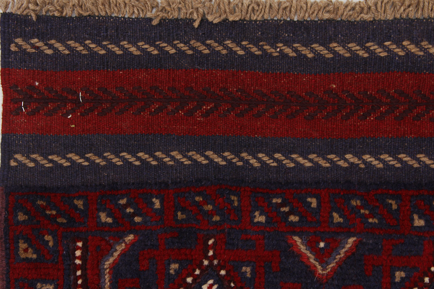 2' 6" x 8'  Multy Handmade Mashwani Afghan Rug Runner