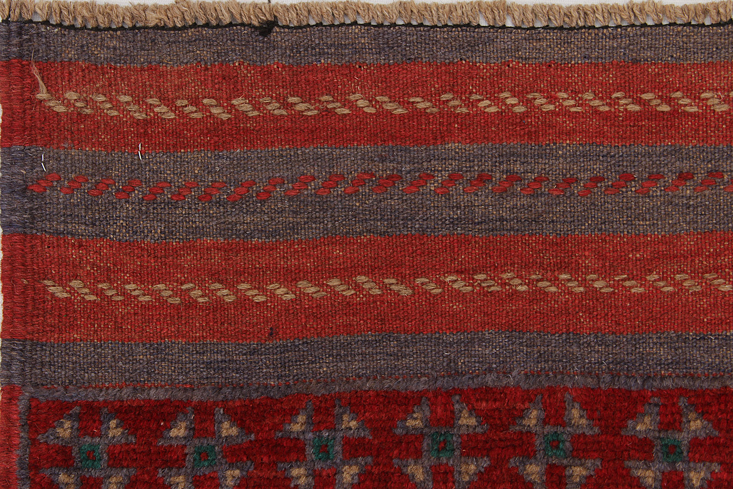 2' 6" X 9'  Multy Handmade Mashwani Afghan Rug Runner