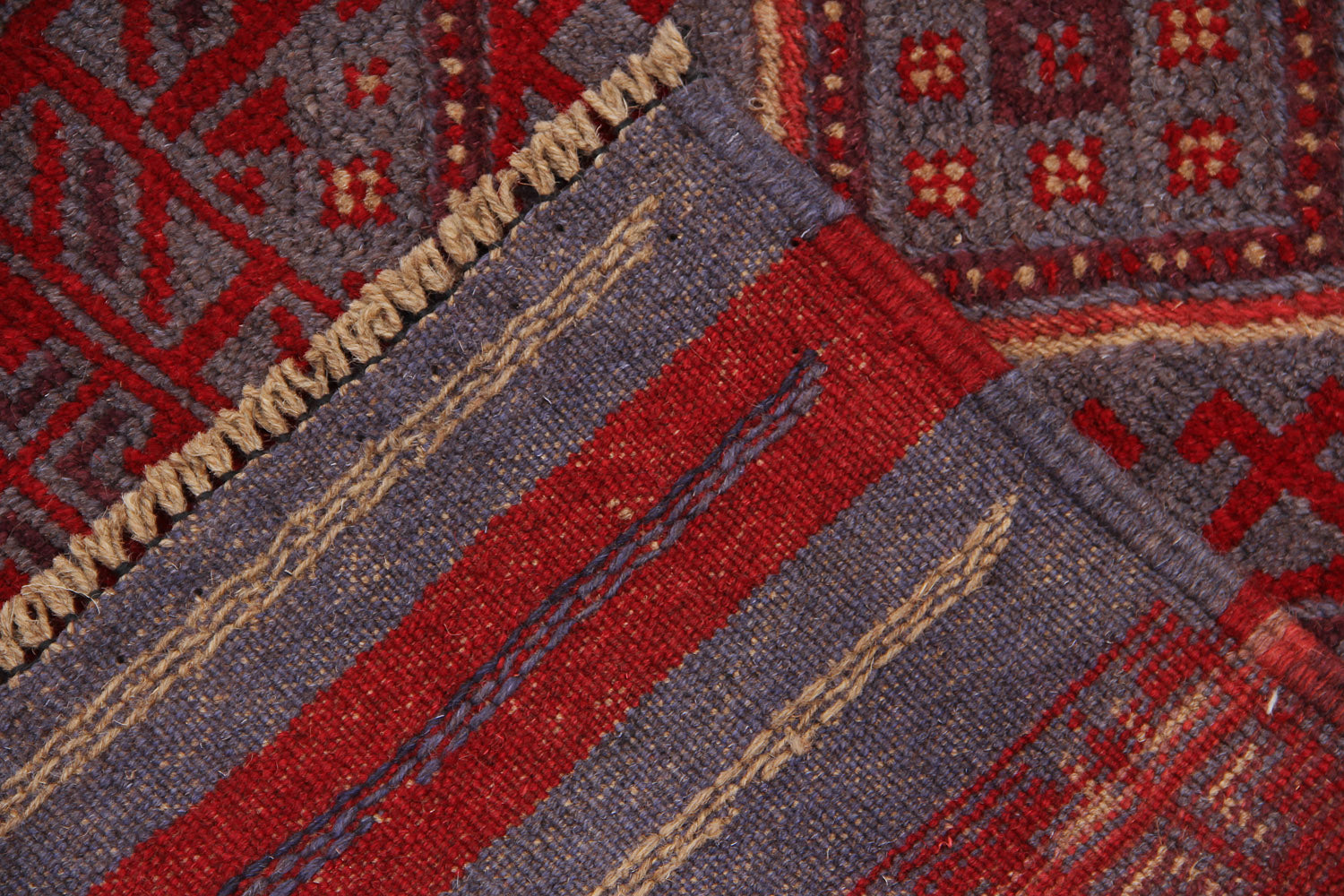2' 6" x 8'  Multy Handmade Mashwani Afghan Rug Runner