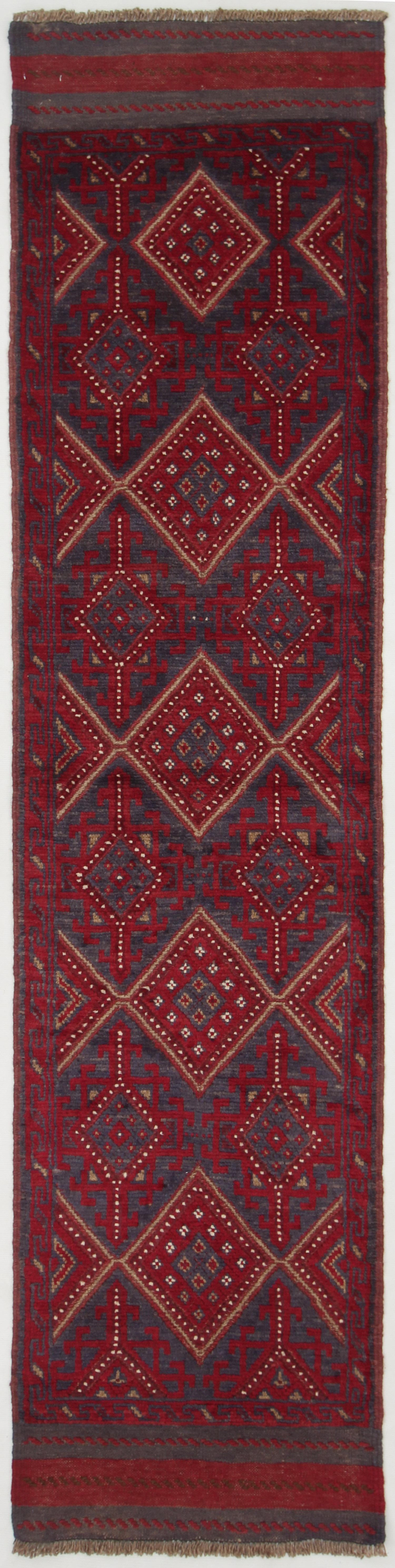 2' 6" X 9'  Multy Handmade Mashwani Afghan Rug Runner