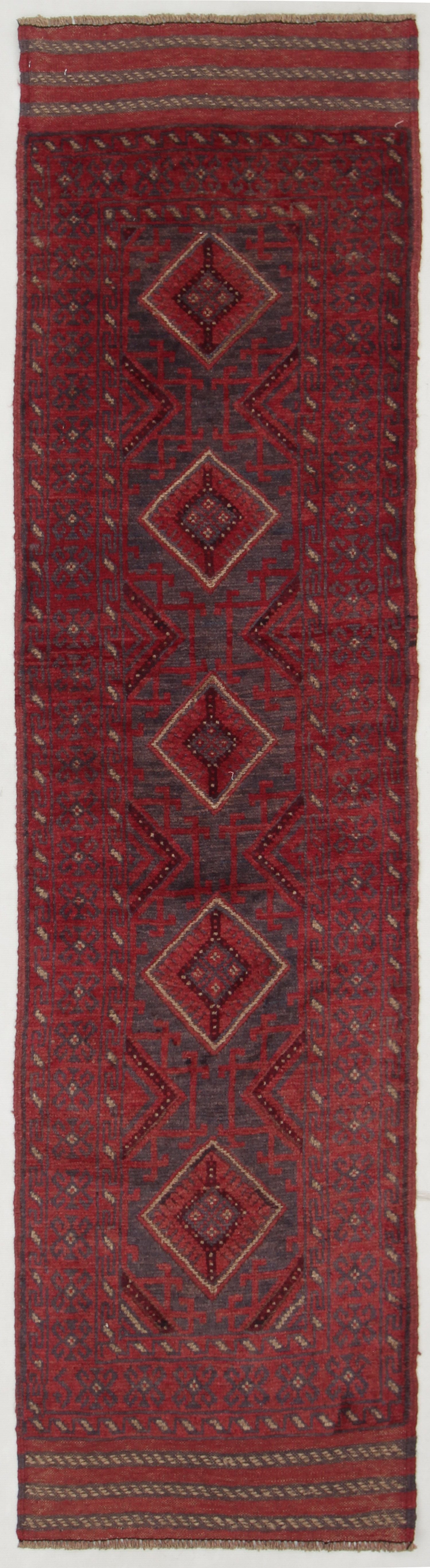 2' 6" x 8'  Multy Handmade Mashwani Afghan Rug Runner