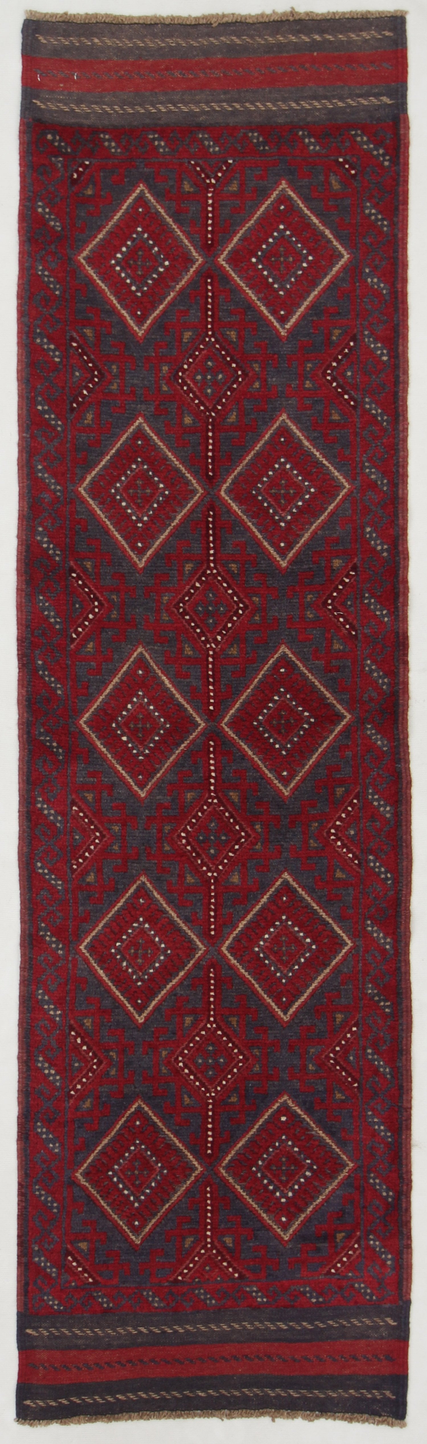 2' 6" x 8'  Multy Handmade Mashwani Afghan Rug Runner