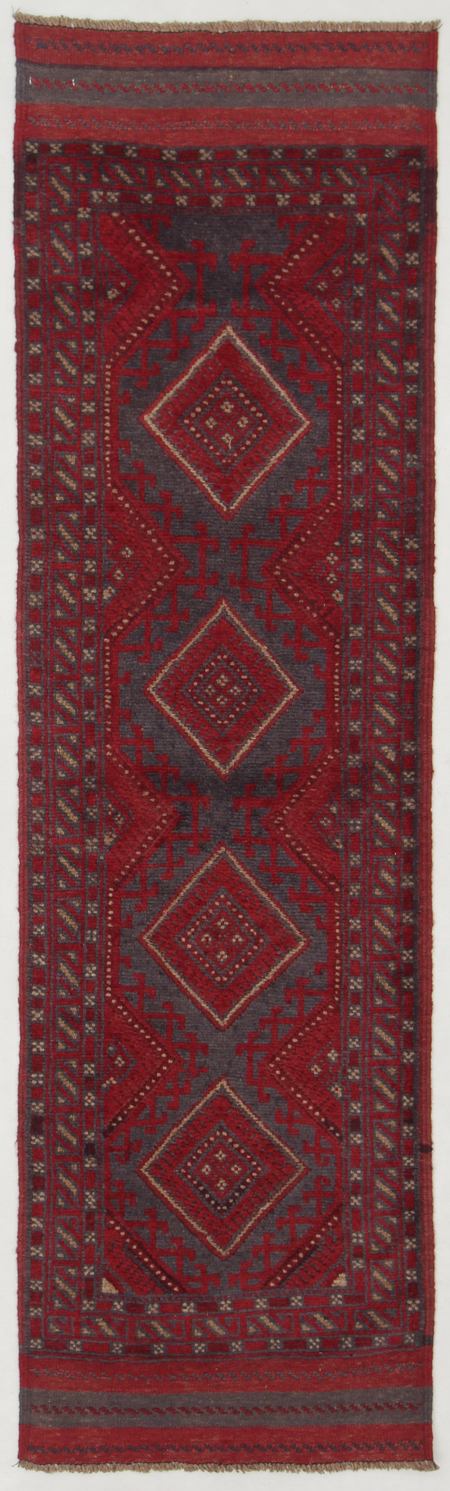 2' 6" x 8'  Multy Handmade Mashwani Afghan Rug Runner