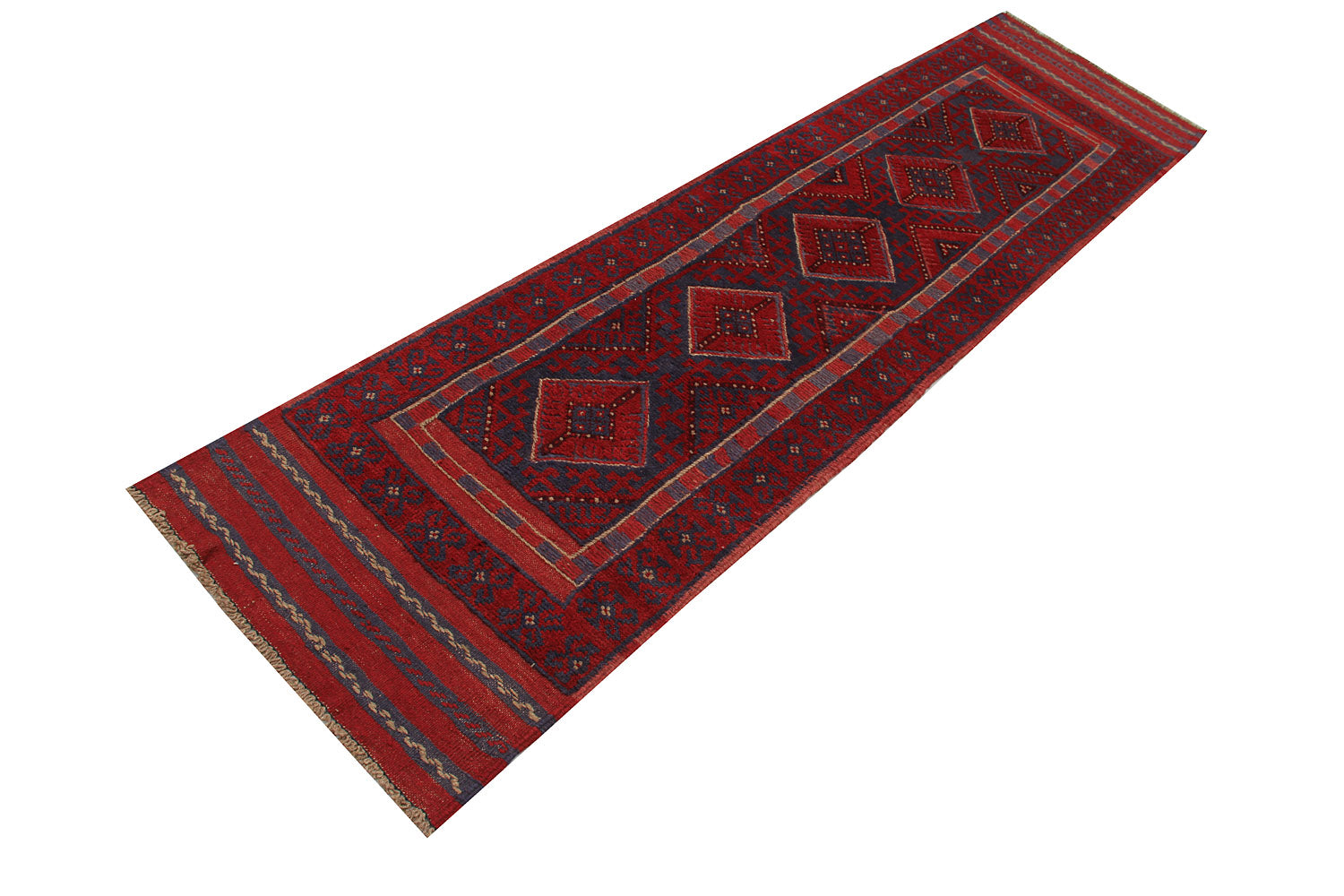 2' 6" x 8'  Multy Handmade Mashwani Afghan Rug Runner