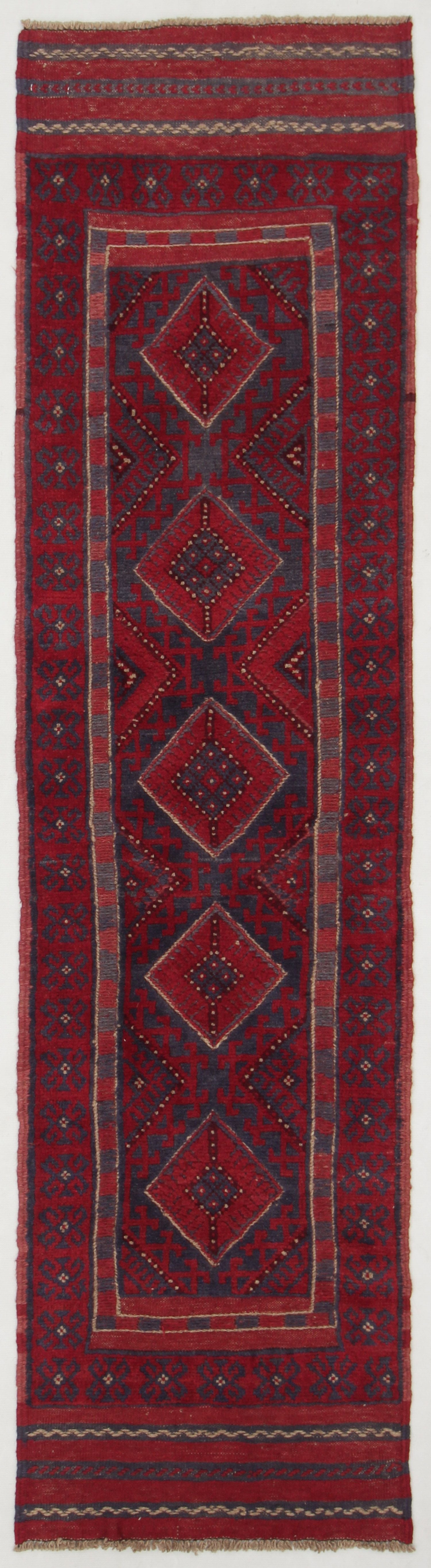 2' 6" x 8'  Multy Handmade Mashwani Afghan Rug Runner