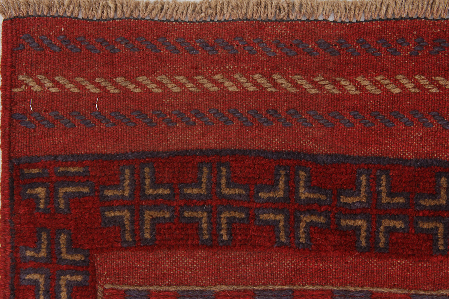 2' 6" X 9'  Multy Handmade Mashwani Afghan Rug Runner