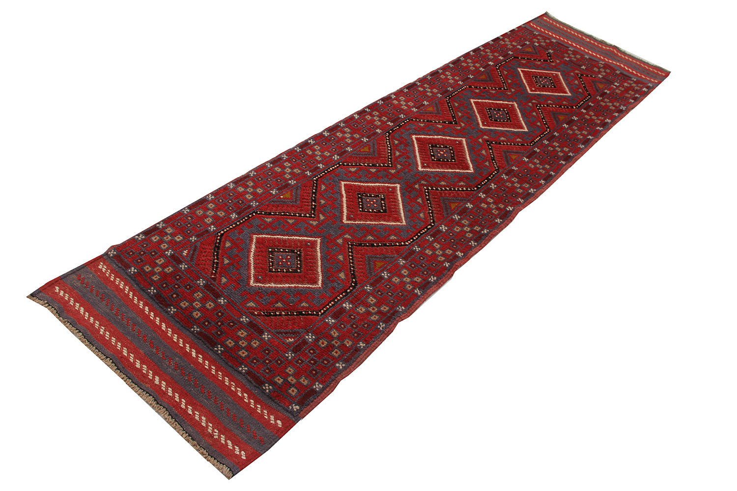 2' 6" X 9'  Multy Handmade Mashwani Afghan Rug Runner