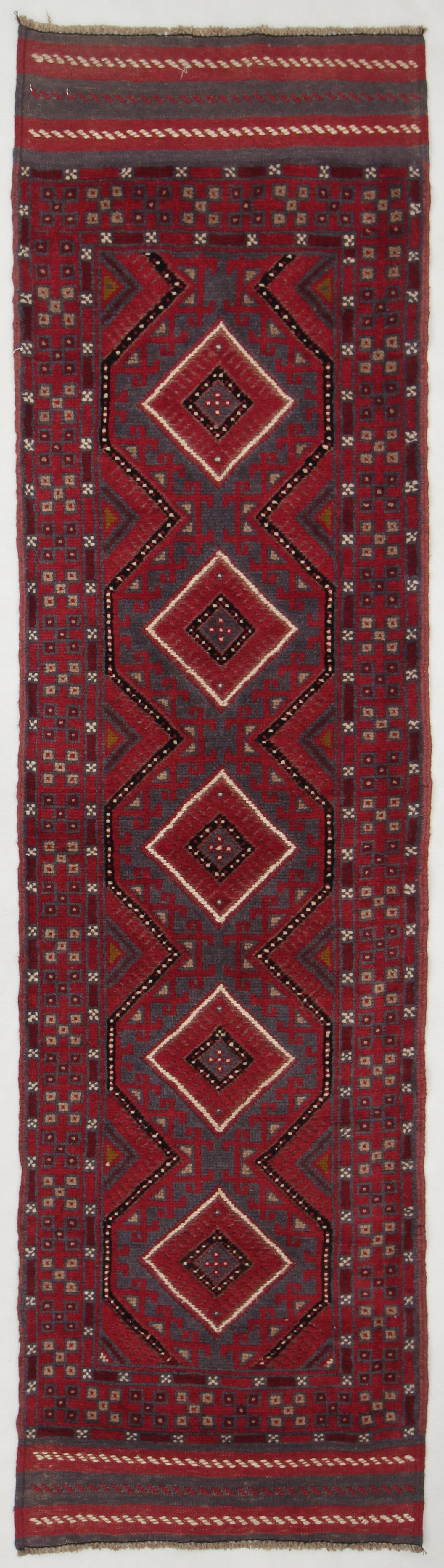 2' 6" X 9'  Multy Handmade Mashwani Afghan Rug Runner