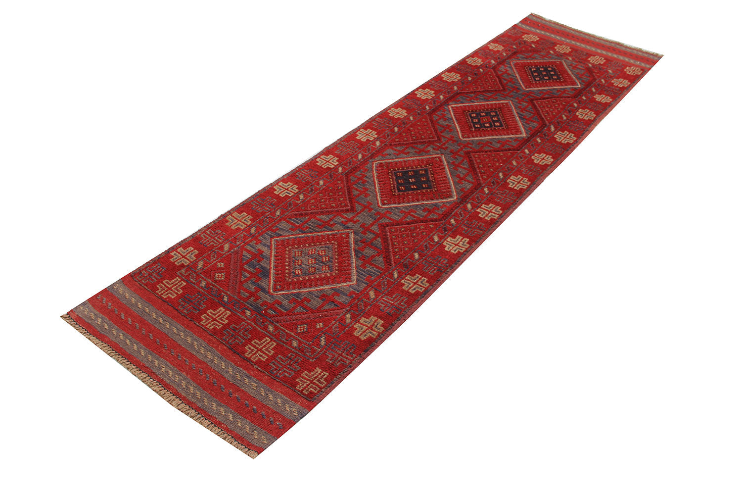 2' 6" x 8'  Multy Handmade Mashwani Afghan Rug Runner