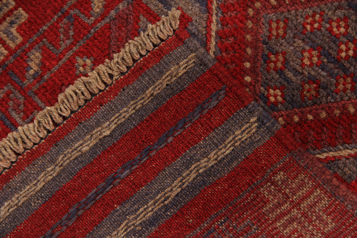 2' 6" x 8'  Multy Handmade Mashwani Afghan Rug Runner
