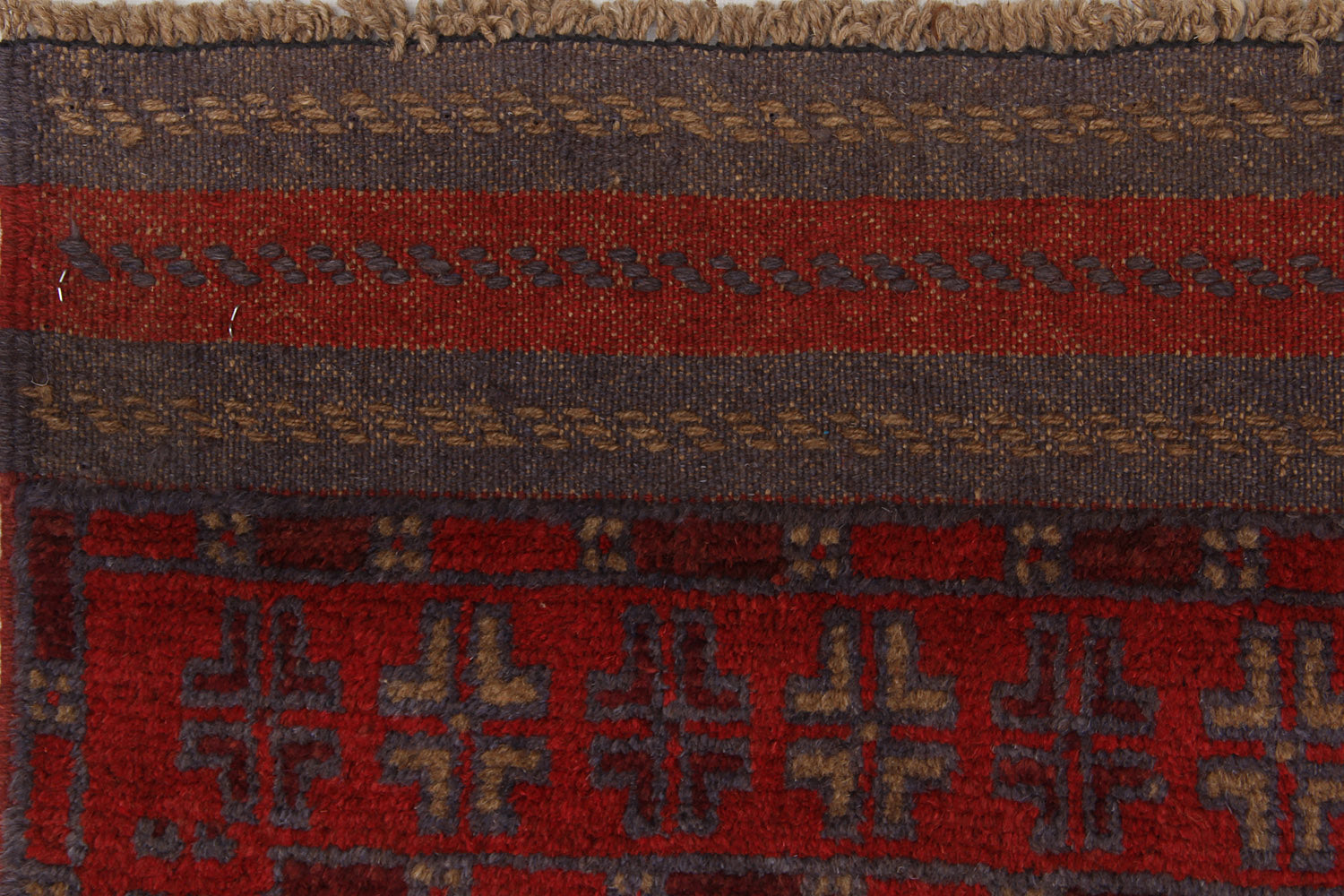 2' 6" x 8'  Multy Handmade Mashwani Afghan Rug Runner