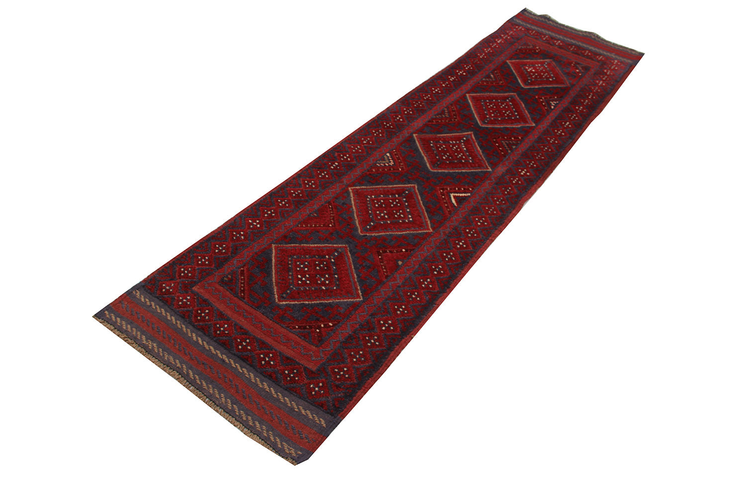 2' 6" x 8'  Multy Handmade Mashwani Afghan Rug Runner