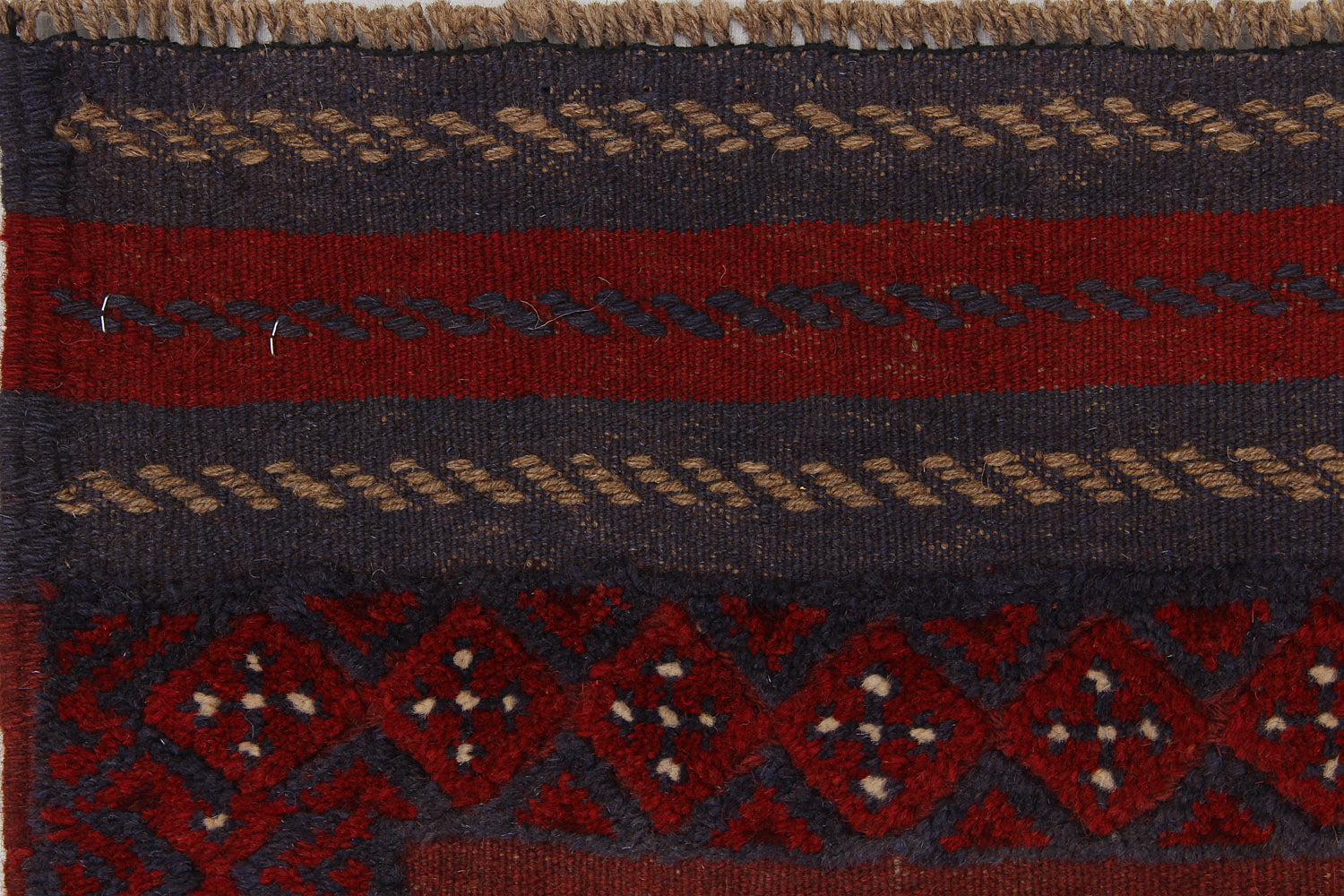 2' 6" x 8'  Multy Handmade Mashwani Afghan Rug Runner