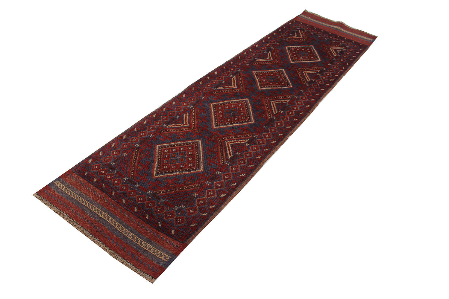2' 6" x 8'  Multy Handmade Mashwani Afghan Rug Runner