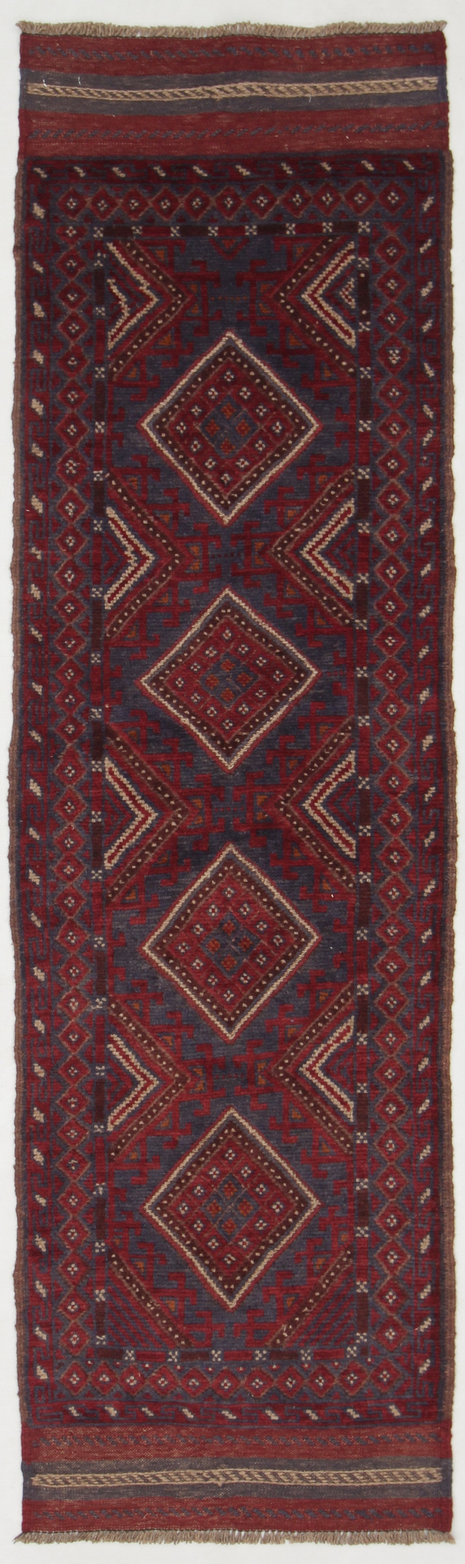 2' 6" x 8'  Multy Handmade Mashwani Afghan Rug Runner