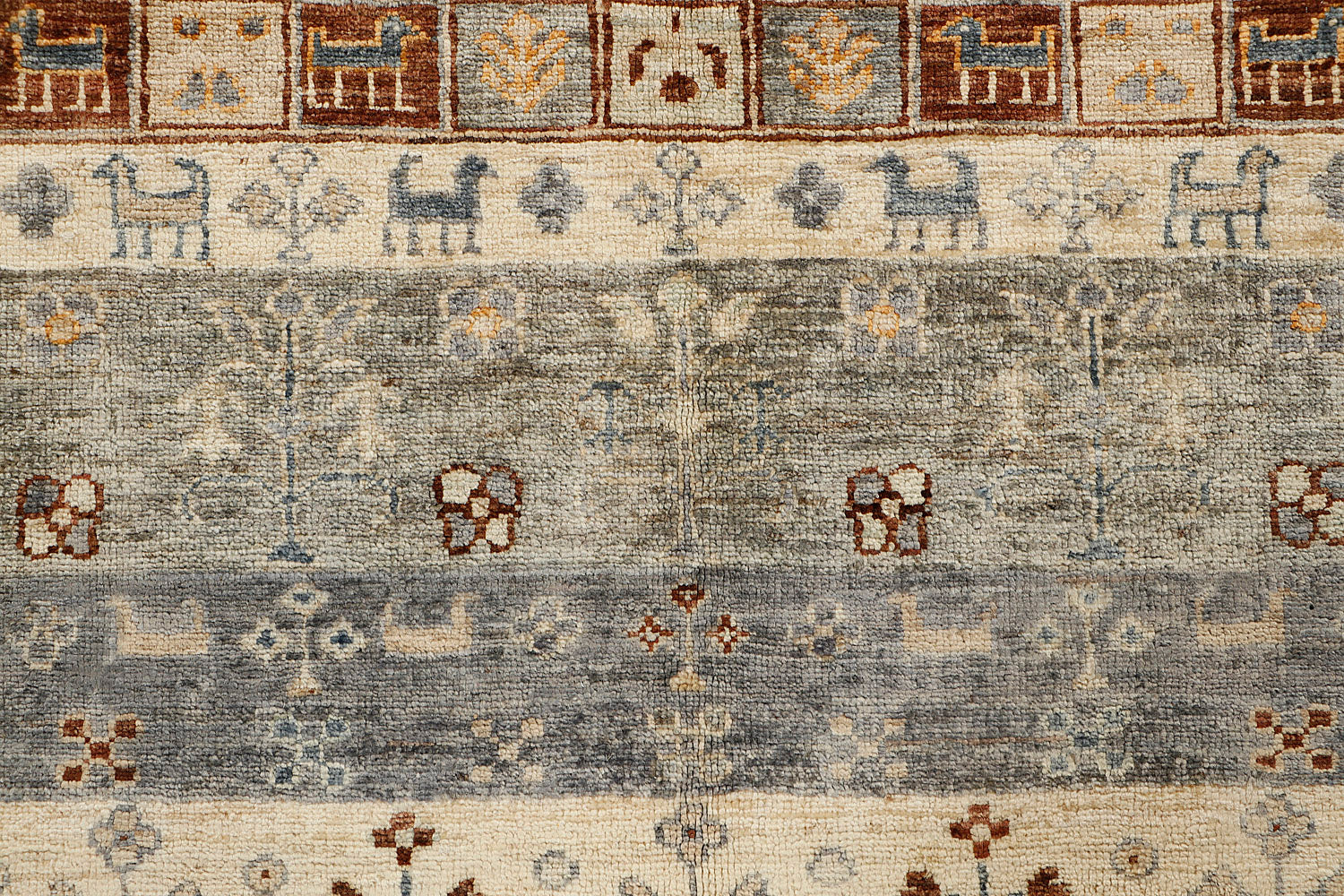 4' 6" x 6' 6  Multi Handmade Persian Rug LORIBAFT Rectangular